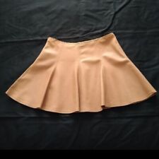 POLO RALPH LAUREN Skirt sheep skin leather camel Size 6 Chinese made 165/74A