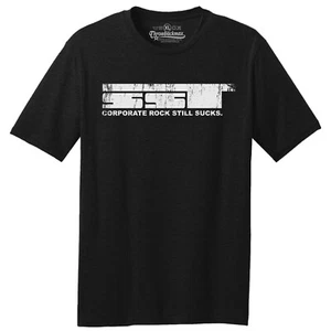 Throwbackmax SST Record Label Logo Classic Cut, Premium Tri-Blend Black T-Shirt - Picture 1 of 5