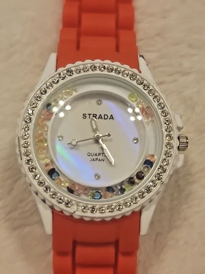 RELOJ STRADA TRENDY - CRISTALES CON CORREA SINTÉTICA ROSA Foto 1 de 4