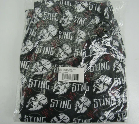 New Zubaz Sting Mask Comfy Pant Men L WWE WCW AEW Pajama Wrestling Legend Lounge Cover