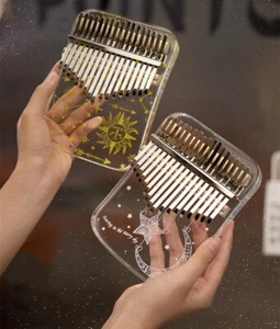 Pianoforte Pollice Kalimba Acrilico Lusso 21 Tasti Regalo Portatile per Principianti - Foto 1 di 19