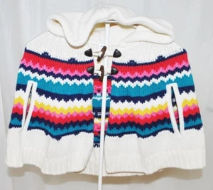 CHIC Girls Urban Sweater Knit Hoodie Poncho Shawl Cape Top Sz 4T - Picture 1 of 3