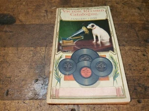 Catalogo dischi Victor Victrola gennaio 1908 copertina litografia primi colori - Foto 1 di 12