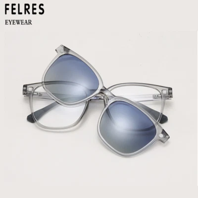 Gafas de sol polarizadas magnéticas con clip para hombres mujeres lentes transparentes monturas Foto 1 de 4