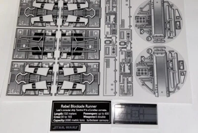 MARKENLOS Lego Star Wars UCS Custom Sticker sheet 10019 Rebel Blockade Runner / Tantive IV