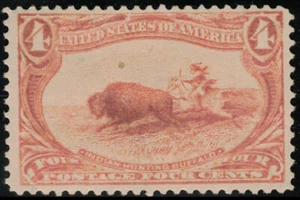 US Scott #287 Trans-Mississippi ~ 4-cent ~ 1898 ~ Mint ~ F/VF ~ Deep Orange - Picture 1 of 2
