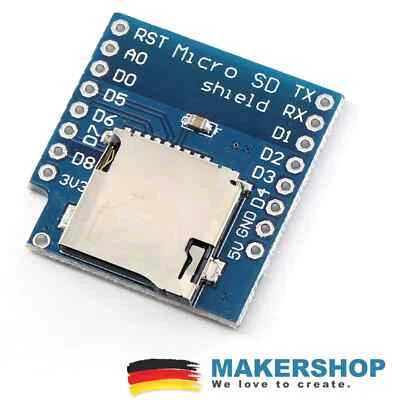 Micro SD Card Karten Shield Erweiterung für Wemos D1 Mini Speicher Modul