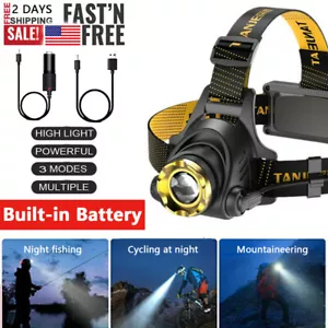 Most Powerful 9900000LM LED Tactical Headlight Rechargeable Headlamp Flashlight - Picture 1 of 24