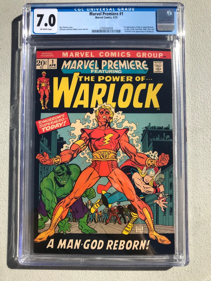 Marvel Premiere 1 1972 Marvel Comics CGC F/VF 7.0 1st App As Adam Warlock - Image 1 of 2