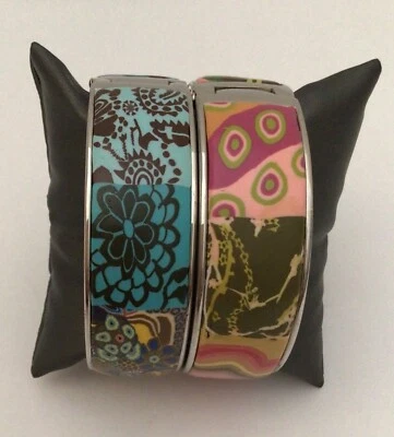 Brazalete Brazalete Dos Cuentas Viva Bisagras Pulseras Magnéticas Tono Plata Arcilla Polimérica Foto 1 de 4