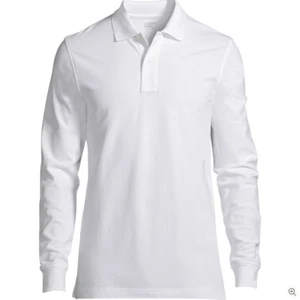 Land's End Men's Comfort Long Sleeve Mesh Polo Shirts S-XXL with 4 Color Choices - Picture 1 of 18