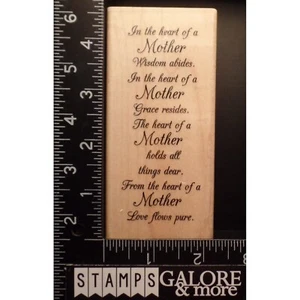 PAPER INSPIRATIONS RUBBER STAMPS H4023 MOTHER'S POAM LOVE FLOWS PURE #459 - Picture 1 of 2