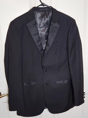 Traje de Esmoquin Giorgio Fiorelli Para Hombre Negro Dos Piezas - Talla 36/30 Superlux Fino Foto 1 de 4