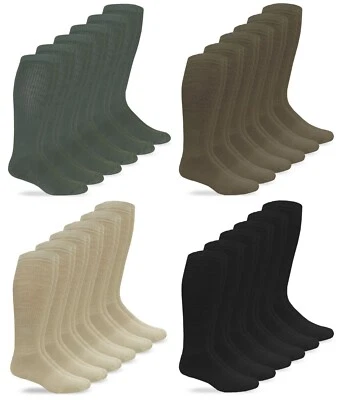 Jefferies Socks Mens Merino Wool Military Combat Over the Calf Boot Socks 6 Pair - Image 1 of 4