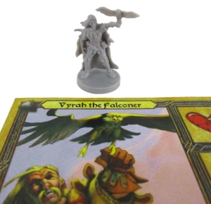DESCENT: JOURNEYS IN THE DARK 1st Edition VYRAH THE FALCONER Mini & Card NEW!! - Picture 1 of 3