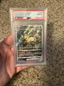 2023 Pokemon Crown Zenith Leafeon VSTAR Galarian Gallery #GG35/GG70 PSA 10 - Picture 1 of 4