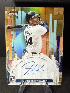 2025 Topps Finest - Justyn Henry Malloy - Rookie RC True Gold Auto /50 Tigers - Picture 1 of 3