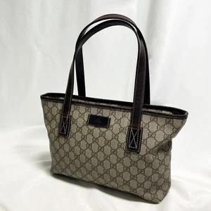 Auténtico Bolso de Mano GUCCI GG Supreme Marrón PVC - Imagen 1 de 14