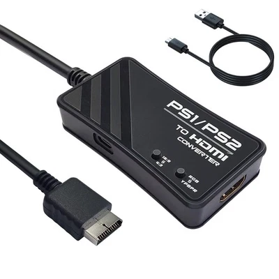 HDMI Adapter for PS1/PS2, PS1/PS2 to HDMI Converter, Support RGB Signal and Y... - Image 1 of 4