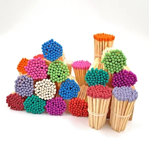 Fiammiferi in legno punte colorate 1000 pezzi. Cesto regalo candela e decorazione casa 1,85" 4,7 cm - Foto 1 di 10