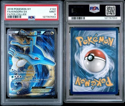 PSA 9 Kingdra EX Fates Collide 122/124 Misprint RED KISS ERROR 💋pop 1 Error? - Image 1 of 4
