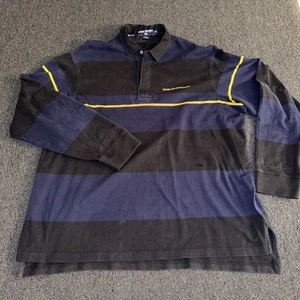 Vintage Polo Sport Ralph Lauren Rugby Shirt Heavy Elbow Patch Classic Size XXL - Picture 1 of 8