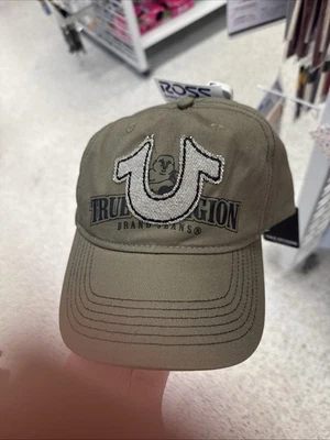 Gorra True Religion Buda Herradura Bordada Verde Oliva Para Hombre *NUEVA* $69 Foto 1 de 4