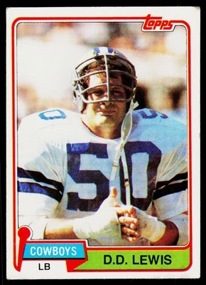 D.D. Lewis, 1981 Topps, #134, Dallas Cowboys, - Image 1 of 2