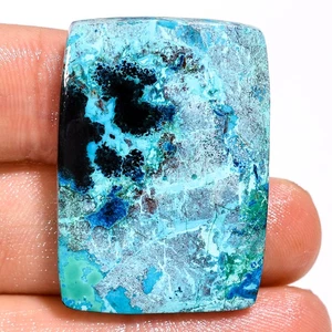 Natural Azurite Sattukaite Cushion Cabochon Gemstone 52.65 Ct 24x34x5 mm TR-98 - Picture 1 of 7