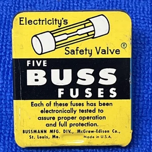 BUSSMAN ~ AGX-1 ~ FUSIBLES (LOTE DE 5) - Imagen 1 de 2