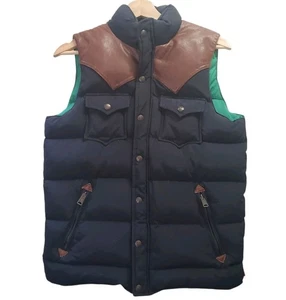 Chaleco PENFIELD Trailwear Stapleton Plumón Pluma Puffer Cuero Borde Azul Talla XS - Imagen 1 de 10