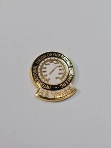 International Union of Operating Engineers 25 Years Membership Lapel Pin 24k GF - Picture 1 of 4