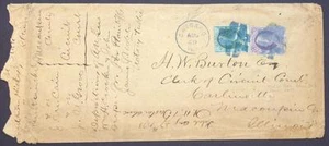 momen: US Stamps #153/147 Used on Cover - Bild 1 von 1