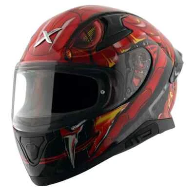 CASCO INTEGRALE AXOR APEX VENOMOUS NERO LUCIDO ROSSO ECE DOT TAGLIA XS S M L - Immagine 1 di 4