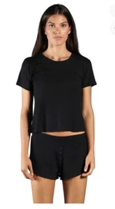 PLÜSCH BEKLEIDUNG von Revolve schwarz Micro Thermo Pyjama Set PJ Top & Shorts Medium - Bild 1 von 5