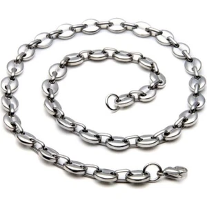 Chaîne homme maille grain de café Acier inoxydable 55 cm 10 mm - Picture 1 of 1