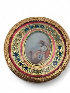 Tabatière XVIIIeme Miniature Et Or - Foto 1 di 10