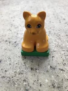 Lego Duplo Figure LION CUB Zoo Replacement Animal Minifigure W/ Base - Fast Ship - Picture 1 of 10