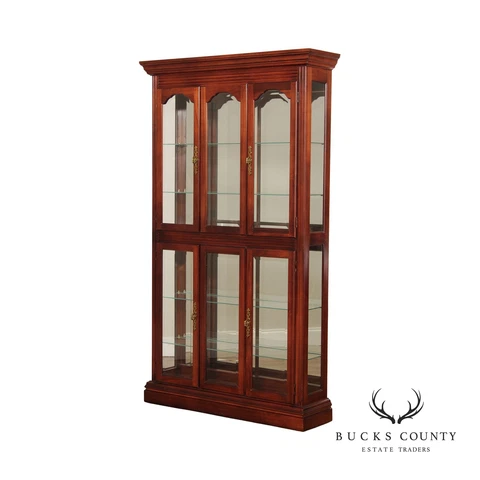 Pulaski Furniture Cherry Lighted Curio Cabinet Cover
