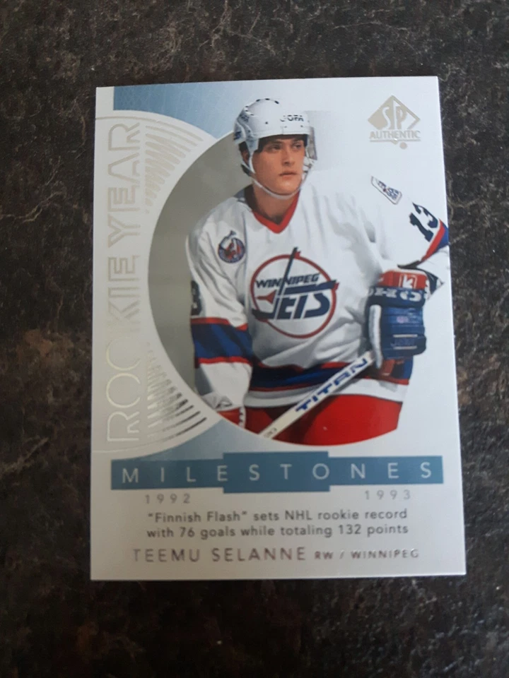 2017-18 Sp Authentic Rookie Year Milestones Teemu Selanne Card# RYM-TS - Image 1 of 2