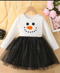 Girls Snowman Dress Size 8 - Picture 1 of 3