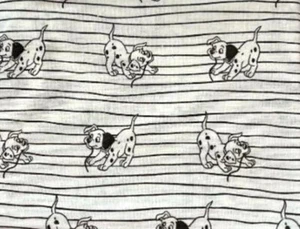 101 Dalmation Fabric, 100% Cotton, Fat Quarters, Kids Fabric, Craft Material - Picture 1 of 3