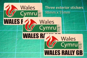 Wales Cymru Rally GB WRC decal Sticker 98x55 exterior print x3 - Picture 1 of 2