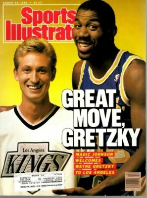 1988 (8/22) Sports Illustrated magazine, Magic Johnson, Wayne Gretzky ~ EX - Image 1 of 4