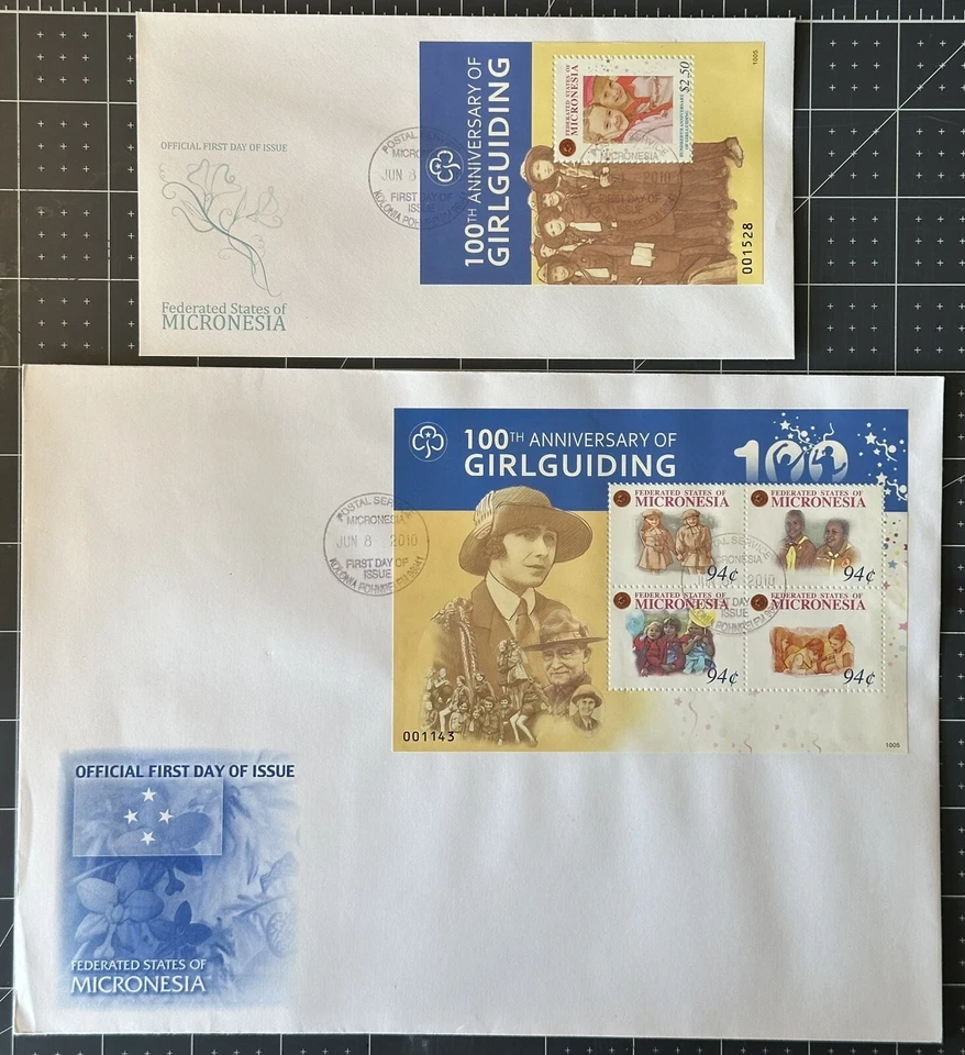 Micronesia 2010 - Girl Guiding 100th Anniversary (2 FDC with Sheets) Sc 872-3 - Image 1 of 1
