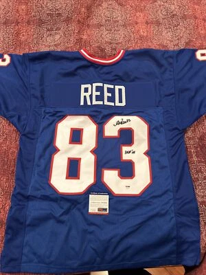 Andre Reed signed Buffalo Bills Blue Jersey #83 Inscribed HOF 14 PSA/DNA COA - Image 1 of 4