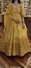 Authentic Shyamal & Bhumika Lengha W Weaved Motifs, Bell Sleeves, Sheer Chuni