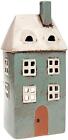 Pottery Village Candle Tealight Holder Tall House Home Cottagecore Décor 25cm