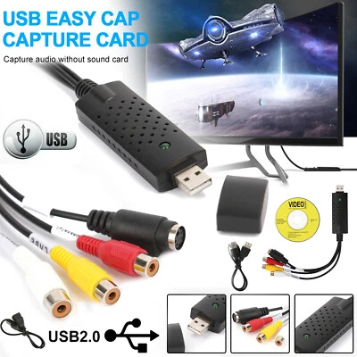 USB 2.0 Audio Video VHS to DVD VCR PC HDD Converter Adapter Card Digital Capture - Image 1 of 4