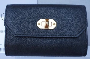 New Alexander Mcqueen Women's Wallet French Card Case Black Money Holder Leather - Picture 1 of 12